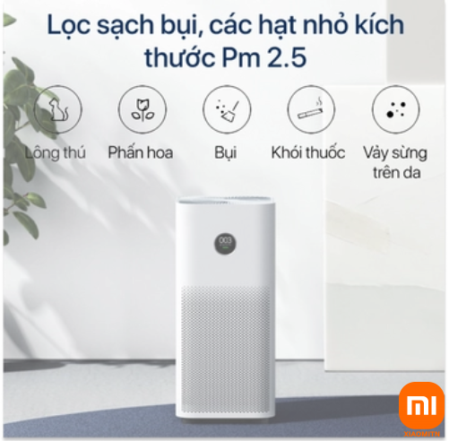 Máy lọc không khí Xiaomi Mi Air Purifier 4 lọc sạch bụi bẩn, ô nhiễm thumb